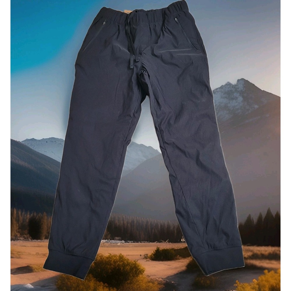 🌲NWT Eddie Bauer Fleece‑Lined Joggers Black Women's 8 Warm Winter Pants